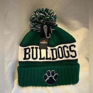 Brand New Men’s Pom Beanie Green and Blue Bulldogs